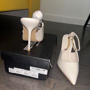 Cream close toed heels